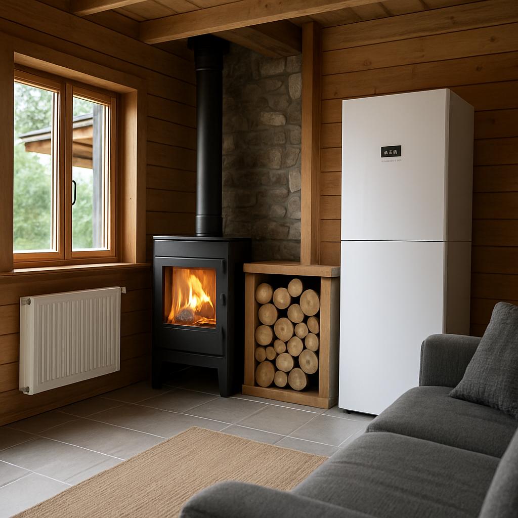 Комбинированное современное отопление дачи