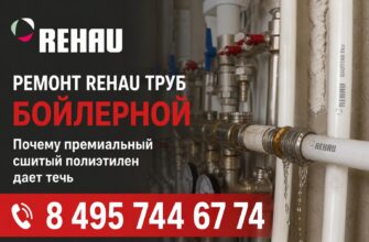 Ремонт труб Rehau в бойлерной