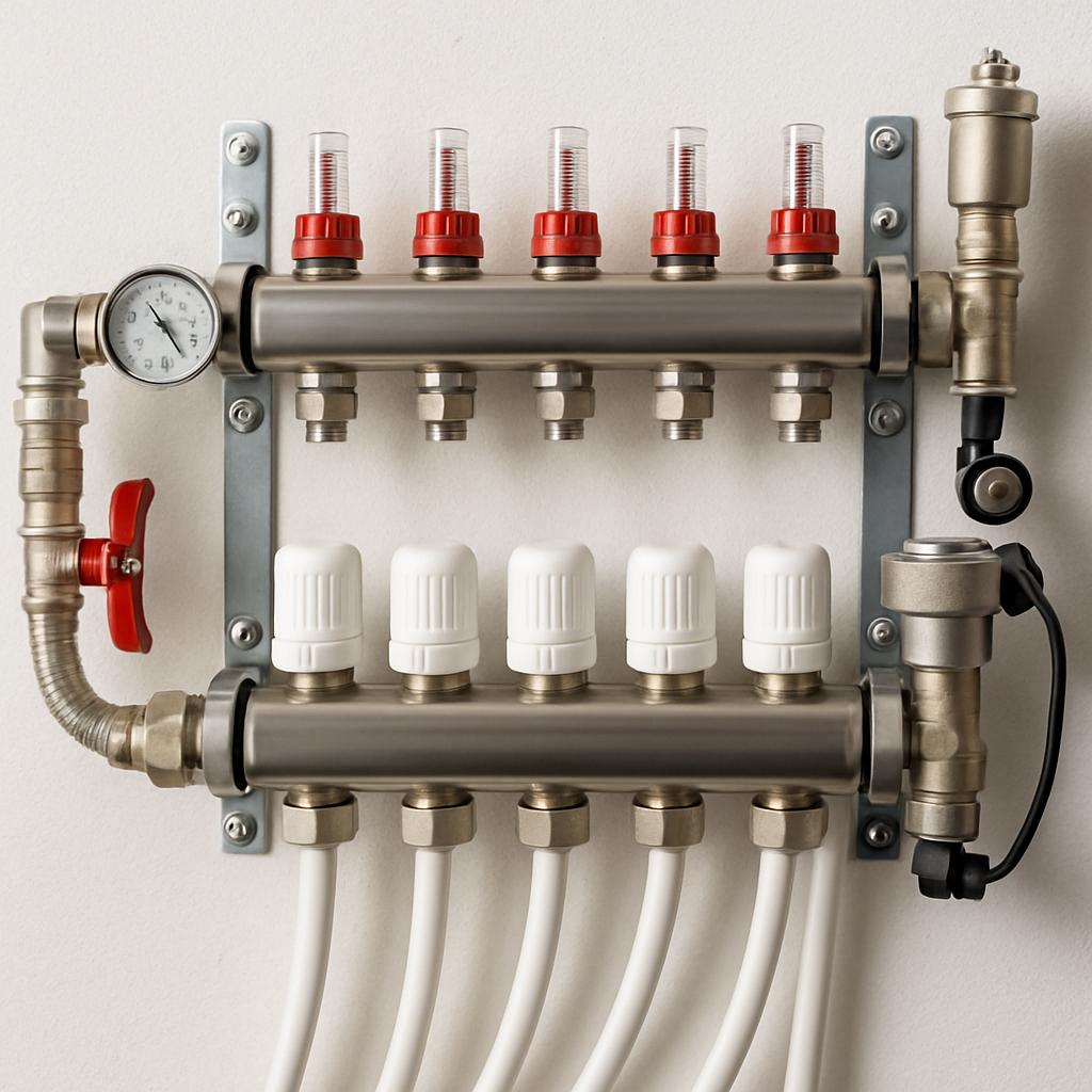 Концевая группа в системе водяного теплого пола