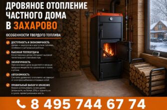 Дровяное отопление в Захарово