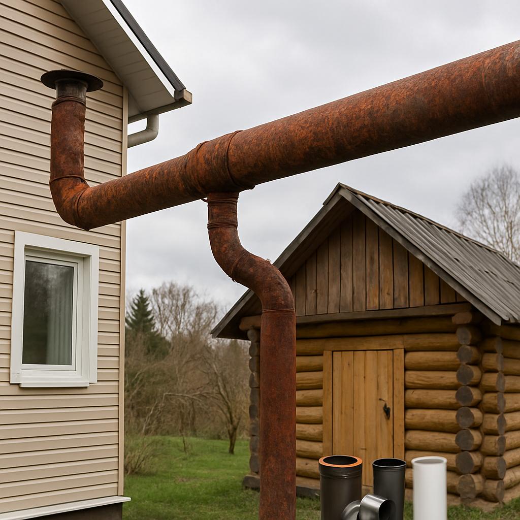 Когда менять трубу между домом и баней: признаки и сроки