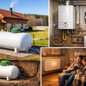 Отопление газовым котлом от газгольдера