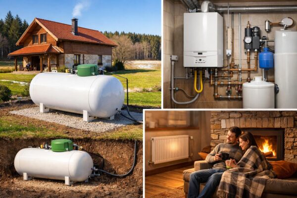 Отопление газовым котлом от газгольдера