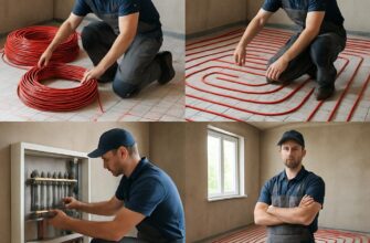 Установка водяного тёплого пола