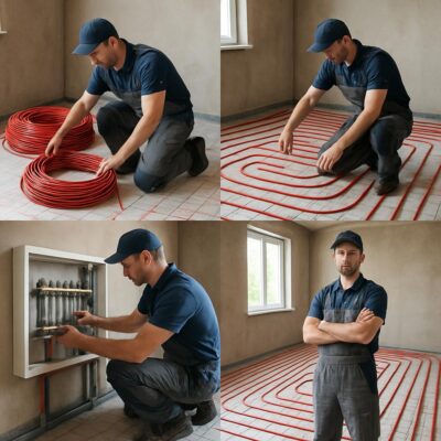 Установка водяного тёплого пола