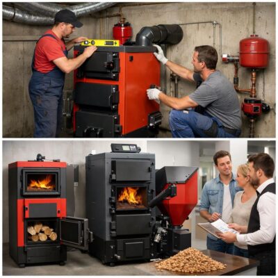 Устанавливаем твердотопливный котёл