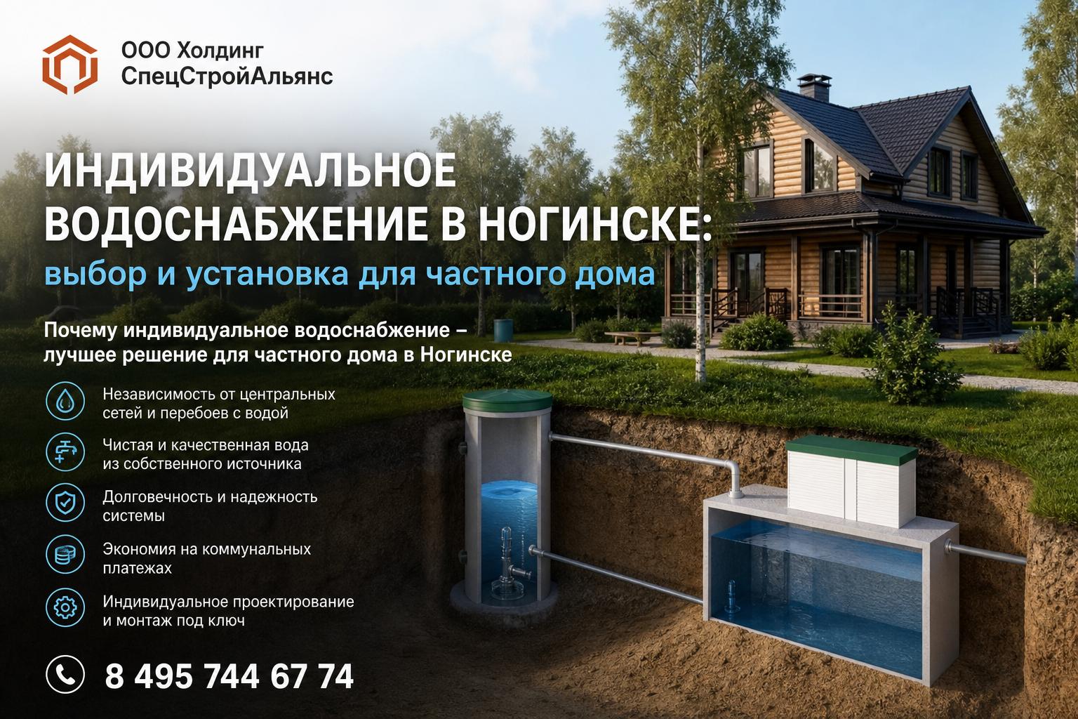 Почему индивидуальное водоснабжение — лучшее решение для частного дома в Ногинске Почему индивидуальное водоснабжение — лучшее решение для частного дома в Ногинске