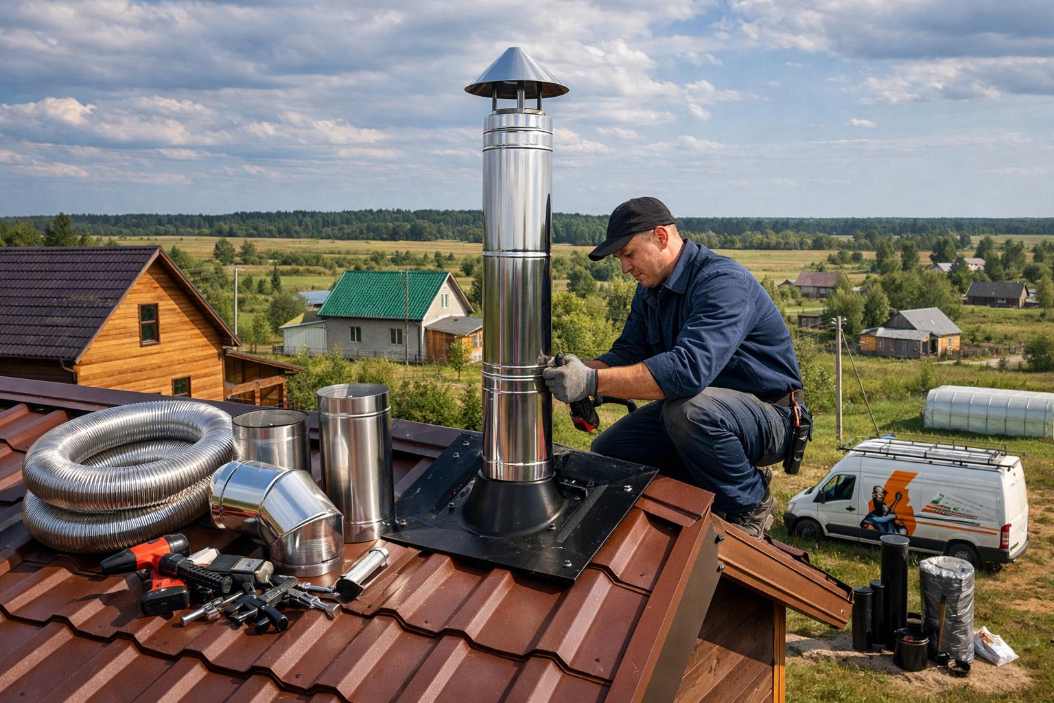 Ермолинское СП Еремеево ► Стоимость дымохода — прозрачные цены и выгодные предложения от ООО Холдинг СпецСтройАльянс