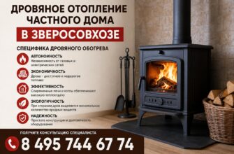 Дровяное отопление частного дома в Зверосовхозе