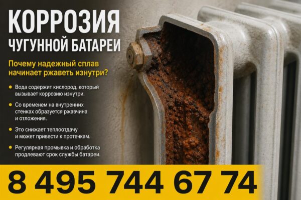 Коррозия чугунной батареи