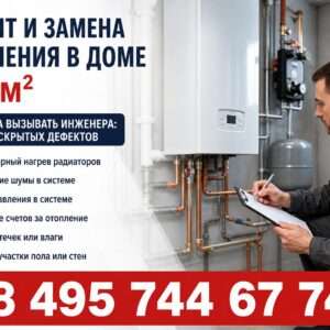 Ремонт и полная замена отопления в загородном доме площадью 170 квадратных метров