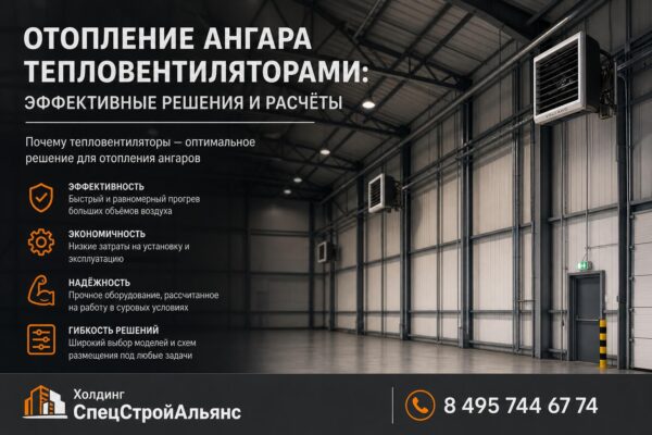 Отопление ангара тепловентиляторами