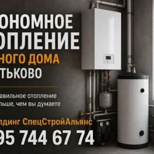 Автономное отопление частного дома в Дютьково