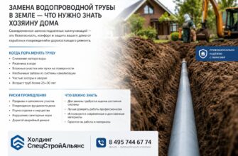 Замена водопроводной трубы в земле