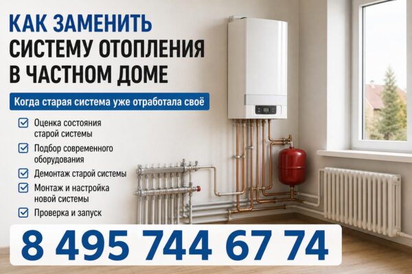 Как заменить систему отопления в частном доме