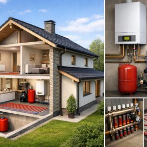 Автономное водяное отопление коттеджа