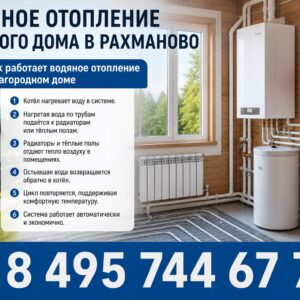 Водяное отопление частного дома в Рахманово