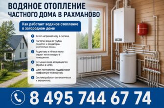 Водяное отопление частного дома в Рахманово