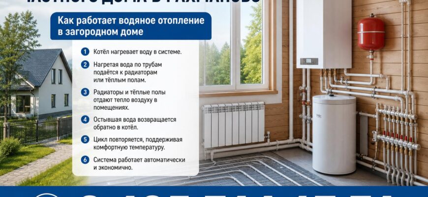 Водяное отопление частного дома в Рахманово