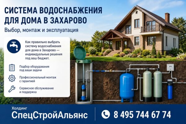 Система водоснабжения для дома в Захарово