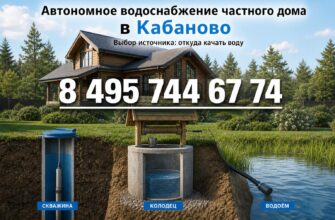 Автономное водоснабжение частного дома в Кабаново