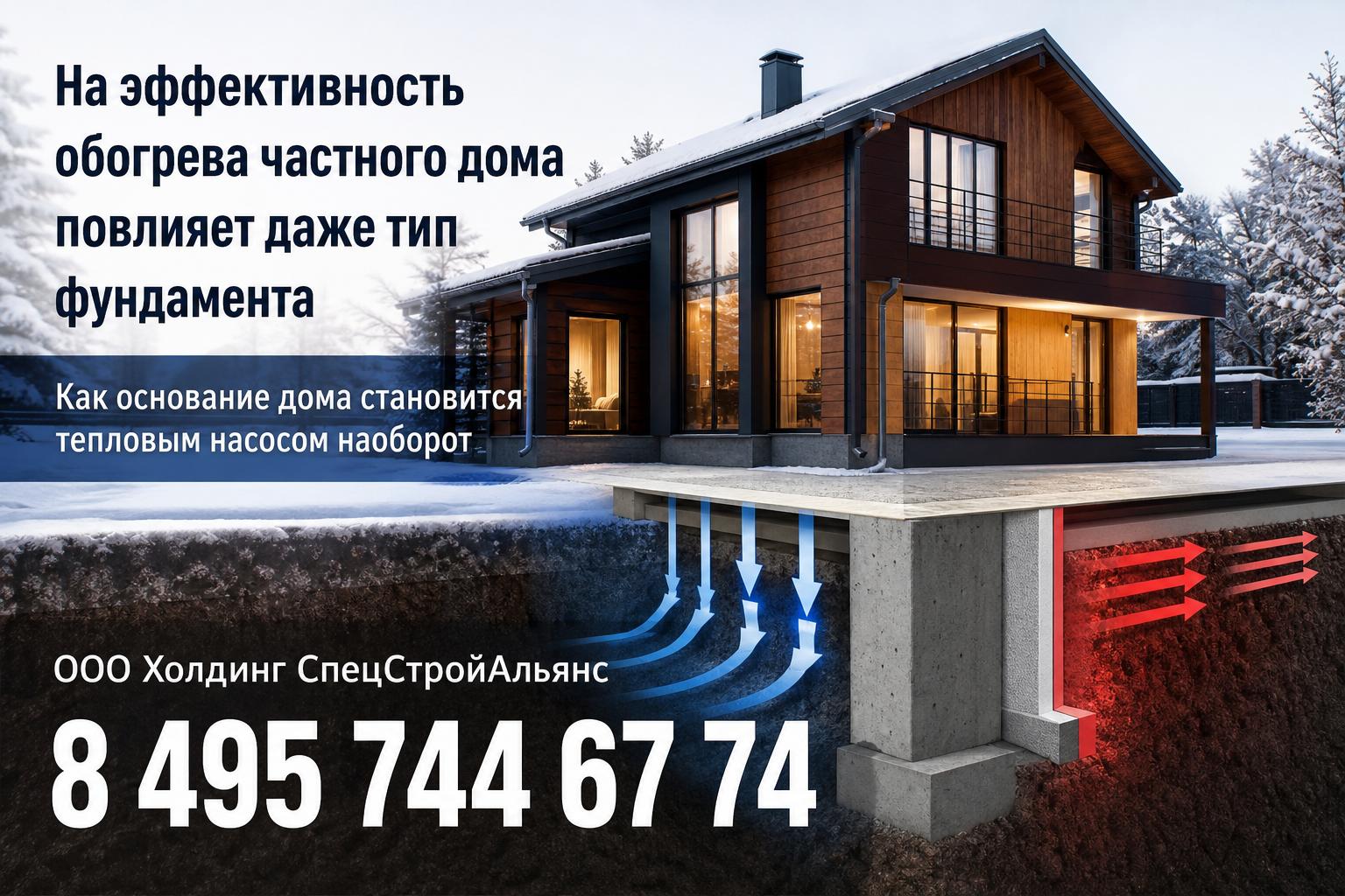Как основание дома становится тепловым насосом наоборот