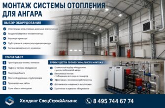 Монтаж системы отопления для ангара
