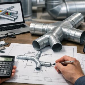 Расчет разветвления трубопровода вентиляции