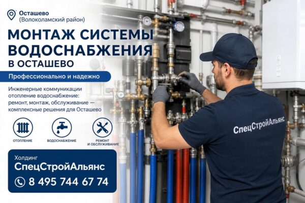Монтаж системы водоснабжения в Осташево (Волоколамский район)