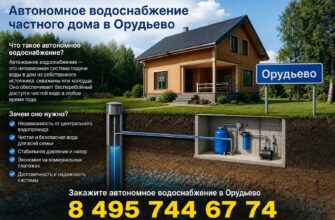 Автономное водоснабжение частного дома в Орудьево