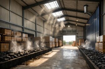 Естественное отопление склада
