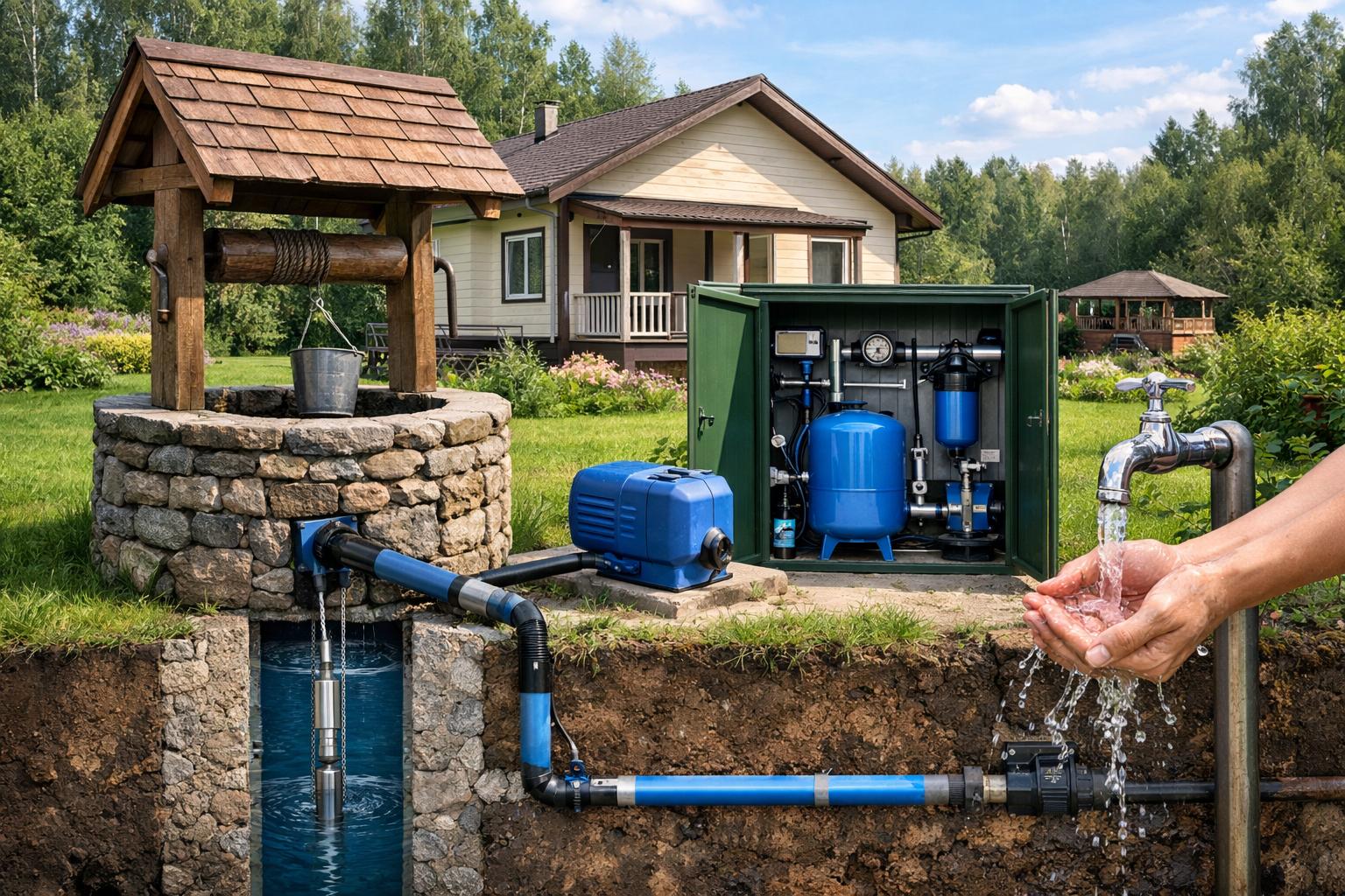 Комфортное водоснабжение из колодца под ключ в Судниково — надежно и быстро