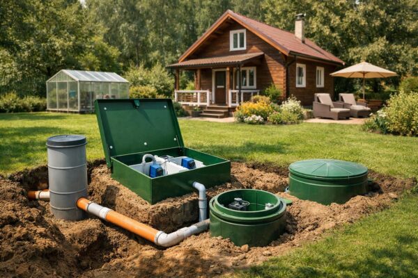 Установка канализации на даче