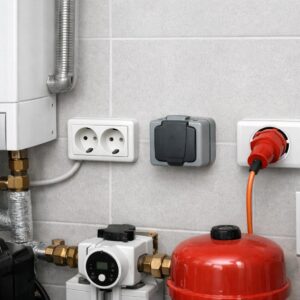 Розетки в котельной частного дома