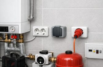 Розетки в котельной частного дома