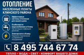 Отопление в населенных пунктах Клинского района
