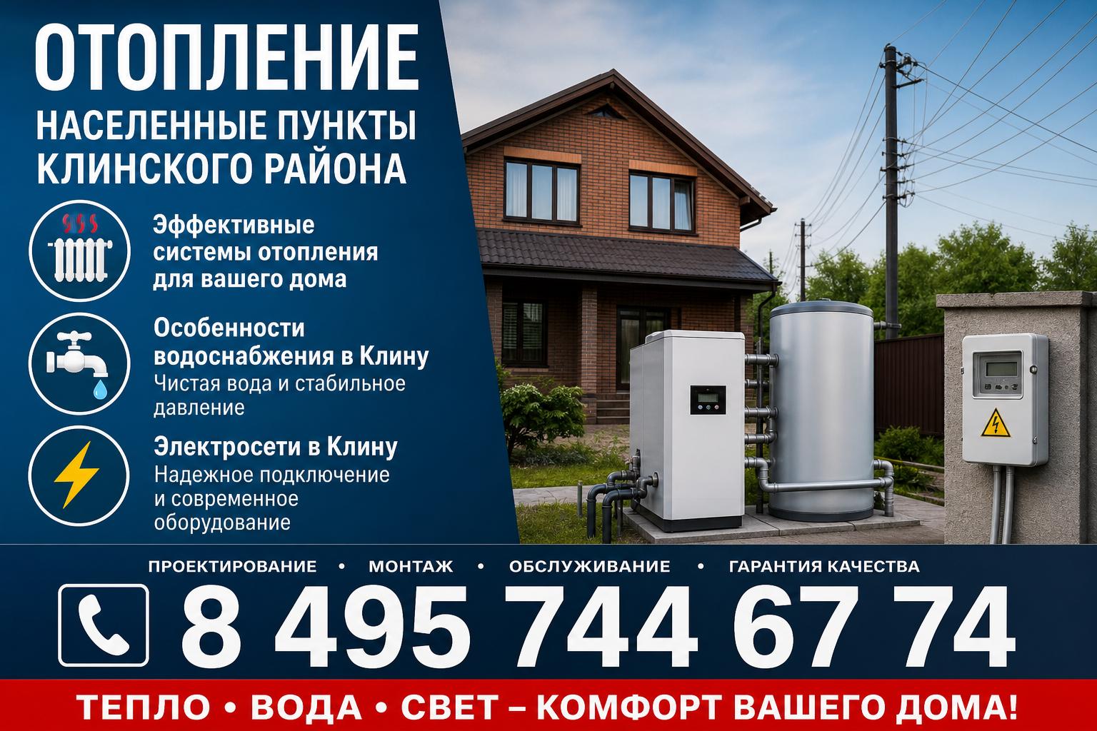 Особенности водоснабжения и электросетей в Клину