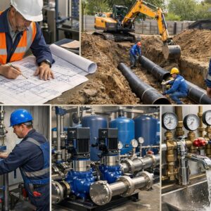 Монтаж сетей водоснабжения