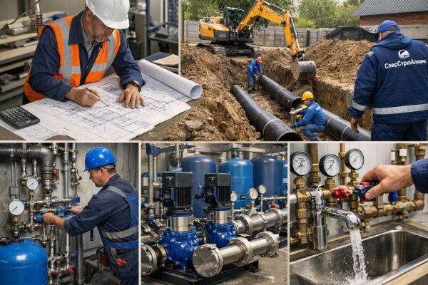 Монтаж сетей водоснабжения