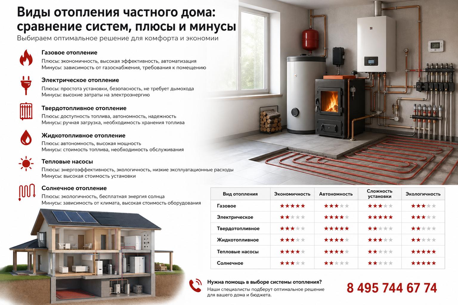 Виды частного отопления дома: полный обзор технологий и схем