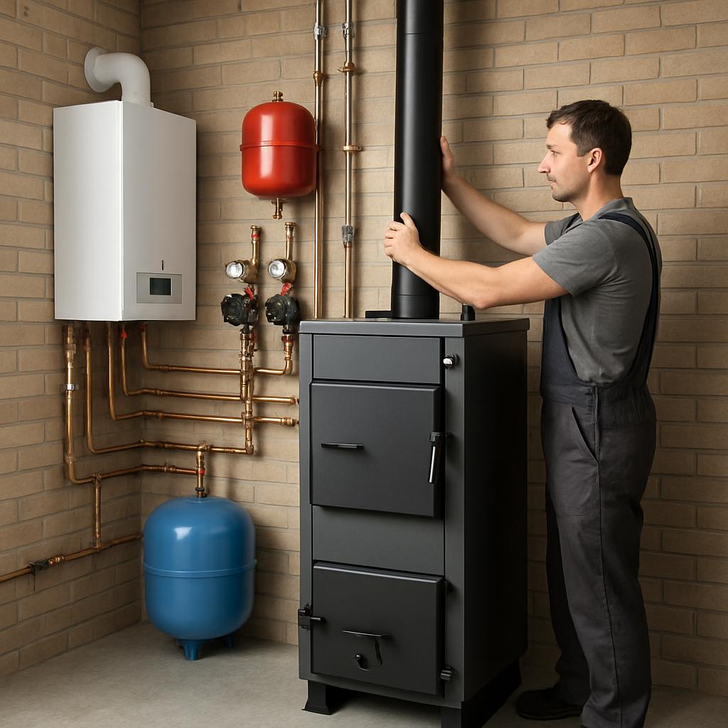 Монтаж котельной в частном доме: котел длительного горения