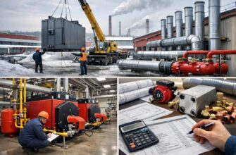 Отопление завода в Клину