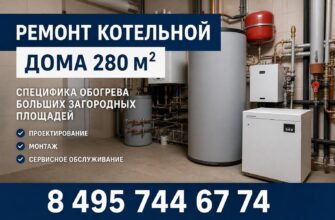 Модернизация и ремонт котельной в доме на 280 м²
