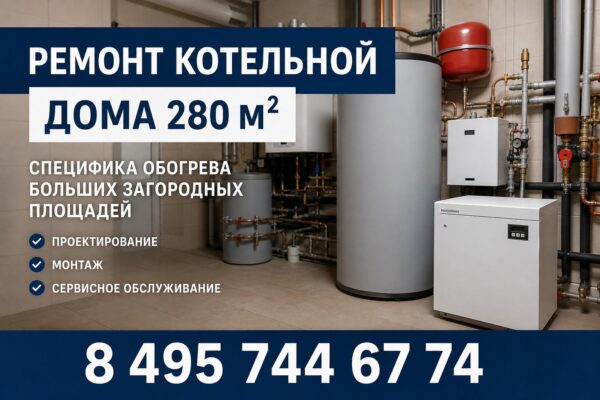 Модернизация и ремонт котельной в доме на 280 м²