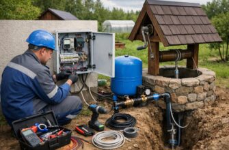 Водоснабжение от колодца: электромонтажные работы