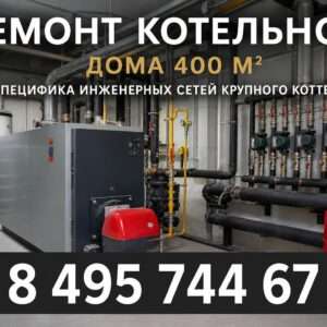 Капитальный ремонт котельной в загородном доме площадью 400 кв. м
