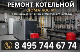 Капитальный ремонт котельной в загородном доме площадью 400 кв. м