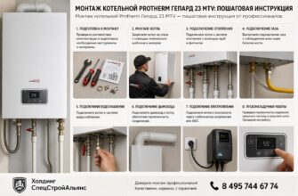 Монтаж котельной Protherm Гепард 23 MTV