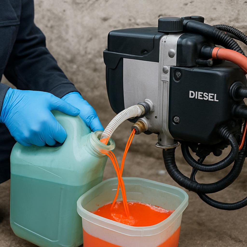 Замена антифриза в дизельном отопителе Замена антифриза в дизельном отопителе