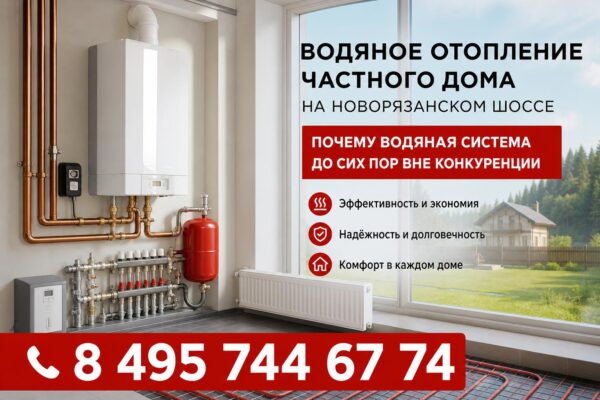 Водяное отопление частного дома на Новорязанском шоссе